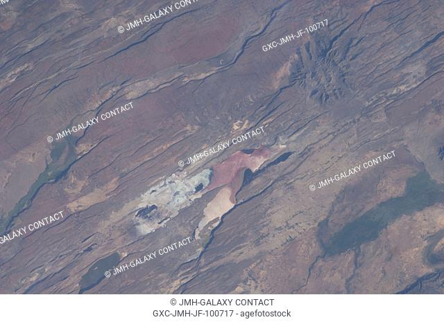 The East African Rift Valley in Kenya is featured in this image photographed by an Expedition 30 crew member on the International Space Station