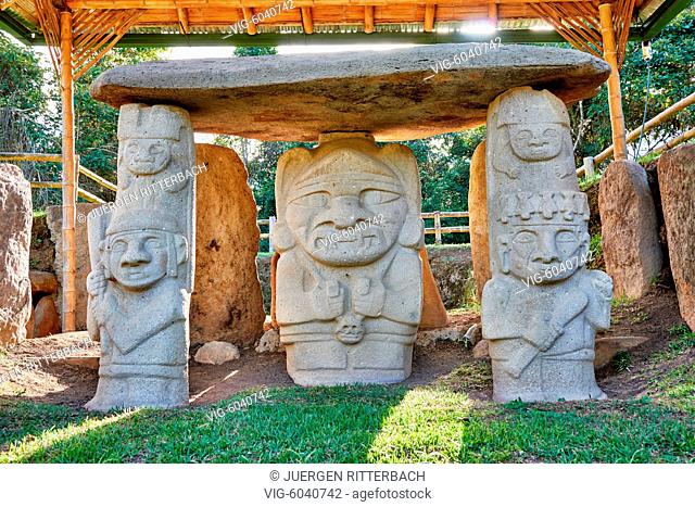 Mesita B, archaeological park Parque Arqueologico de San Agustin , Colombia, South America - San Agustin, Huila Department, Colombia, 24/08/2017