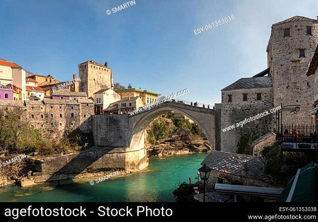 The Old Bridge in the city of Mostar, Bosnia & Herzegovina