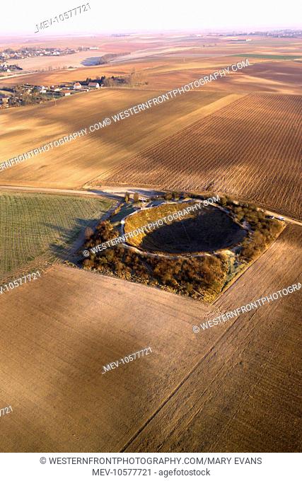 Lochnagar Crater. This mine was dug by 185th & 179 Tunnelling Coy and used two charges totalling 60, 000 lb of ammonal. It was blown at 07:28 on July 1st 1916...