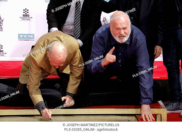 Carl Reiner, Rob Reiner at the Hand and Footprint Ceremony honoring father and son held at the TCL Chinese Theatre in Hollywood, CA