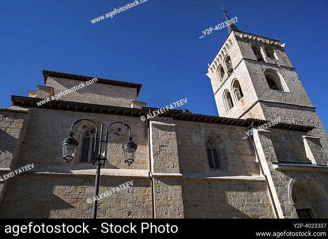 Defensive tower of Santa María la Real church in Aranda de Duero, Castile and León, Spain