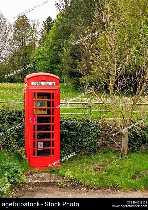 The English have re-purposed old but perfectly good things for new and life saving uses, like an old phone booth, now housing a defilrillator in a rural area