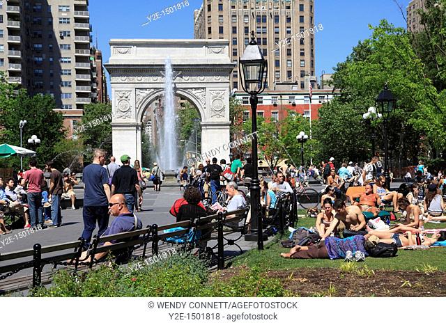 Washington Square Park, Washington Square Arch, Greenwich Village, West Village, Manhattan, New York City, USA