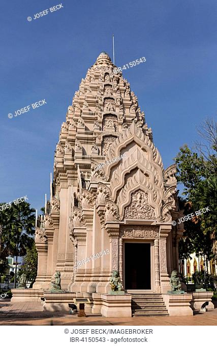 City column in Khmer style, Prasat Phanom Rung shrine replica, Buriram Province, Buriram Province, Isan, Isaan, Thailand