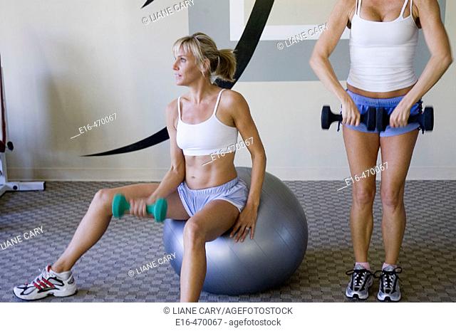 women working out in gym