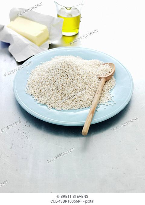 Plate of risotto rice