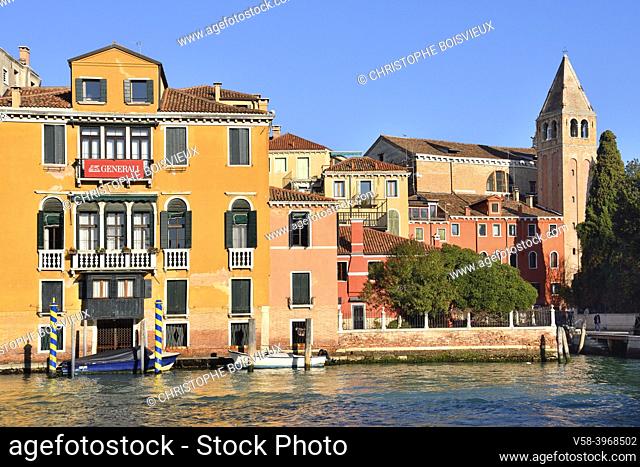 Italy, Unesco World Heritage Site, Venice, San Marco district, Grand Canal and San Vidal church