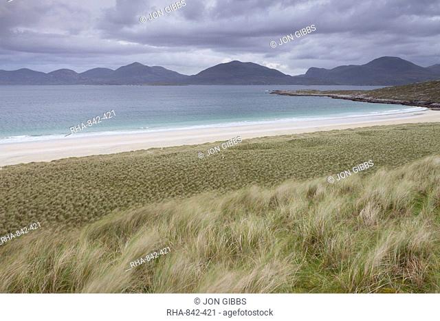 The stunning dunes and beach at Luskentyre, Isle of Harris, Outer Hebrides, Scotland, United Kingdom, Europe