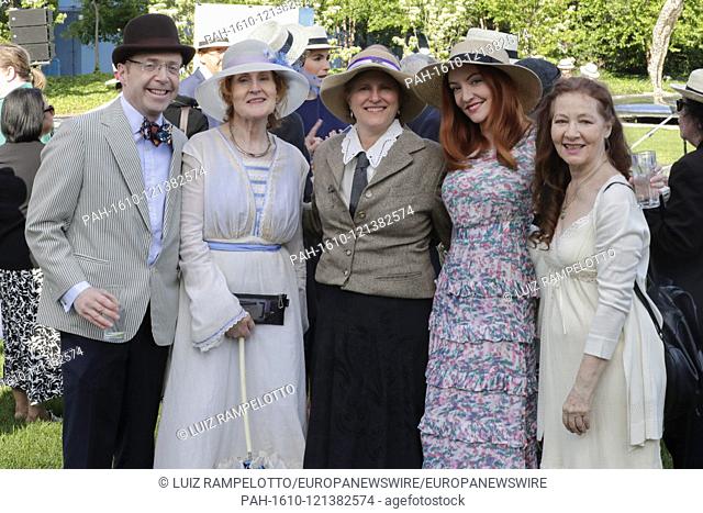 United Nations, New York, USA, June 15, 2019 - Guests dressing in the fashion of the early 1800s a tended the first celebration of Blooms day today at the UN...