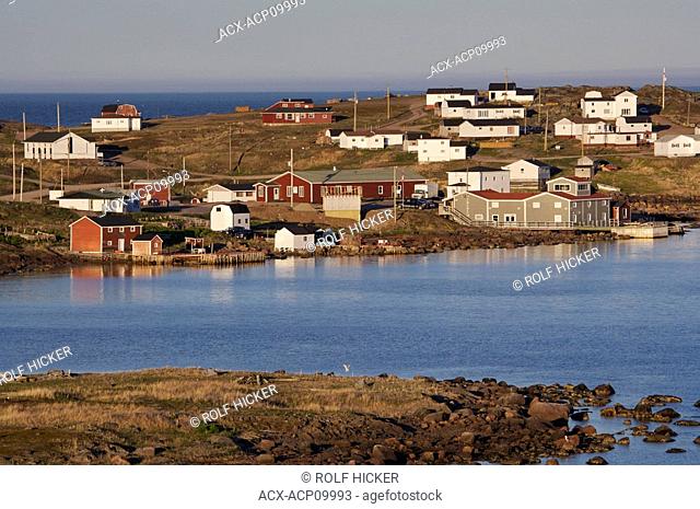 Town of Red Bay seen from the Boney Shore Trail, Red Bay, Labrador Coastal Drive, Viking Trail, Strait of Belle Isle, Southern Labrador, Newfoundland & Labrador