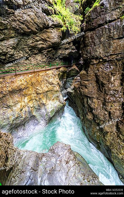 The Breitach gorge cuts deep into the Schratten limestone