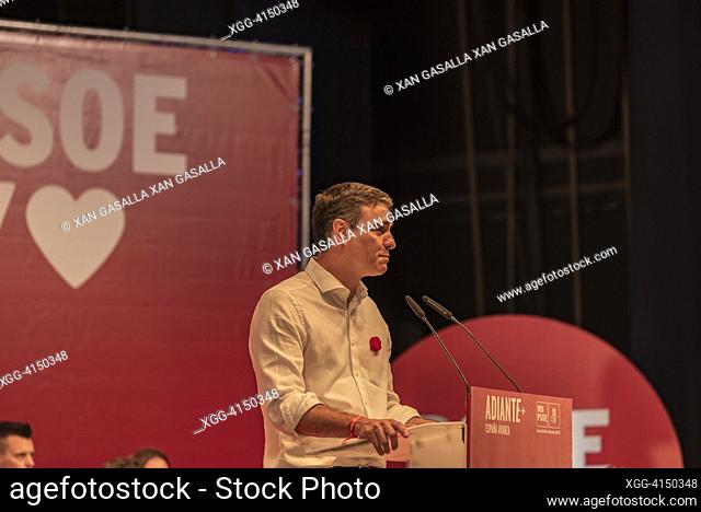 lugo, spain, jul 20th 2023. Pedro Sanchez, current president of the Spanish government and candidate for the next general elections, during his rally in Lugo