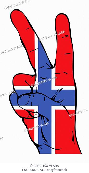 Peace Sign of the Norwegian flag