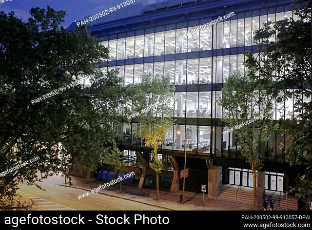30 April 2020, Spain, Madrid: View of WPP Building (CEO M. Read) in Madrid where La Matriz bureau is. The building remains closed from march 15th
