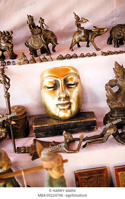 Golden mask, Burmese art in Bagan, Myanmar
