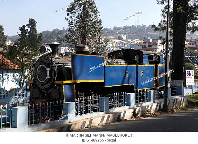 Old steam locomotive in Coonoor, Nilgiri Hills, Tamil Nadu, Tamilnadu, South India, India, South Asia, Asia