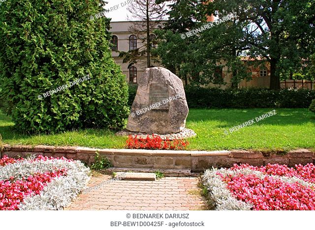 The monument commemorating the demonstration of people welcoming the uprising in 1918, Ciechocinek, Kuyavian-Pomeranian Voivodeship, Poland