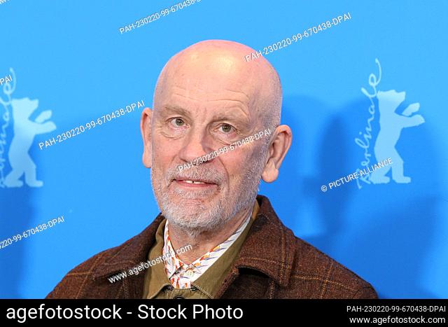 20 February 2023, Berlin: Actor John Malkovich arrives for the photocall of the film ""Seneca - On the Creation of Earthquakes"" at the Grand Hyatt