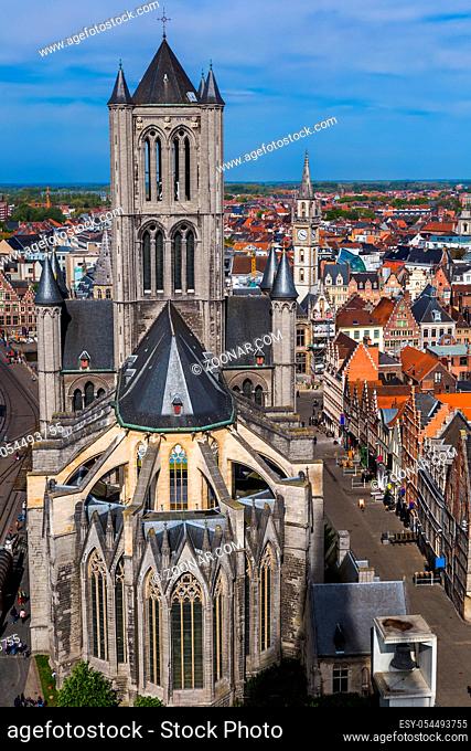Gent cityscape - Belgium - architecture background
