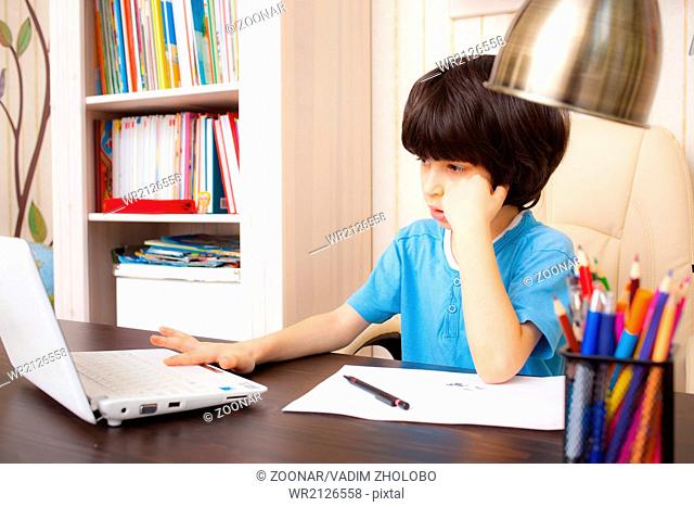 boy doing homework