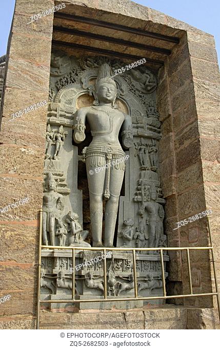 Orissa Konarak- Image of Surya (Sun God), side view from West