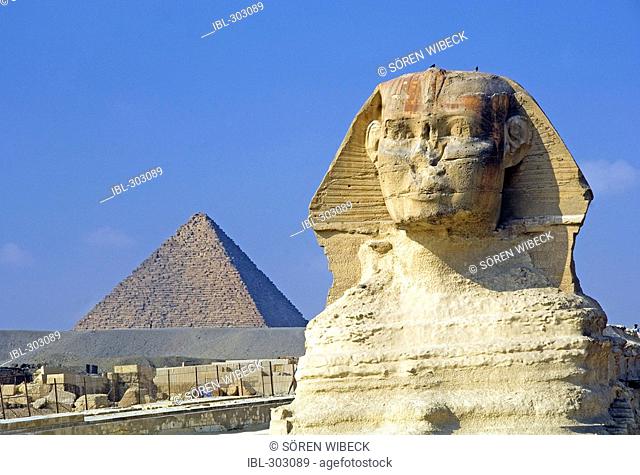 The Sphinx and pyramid, Egypt