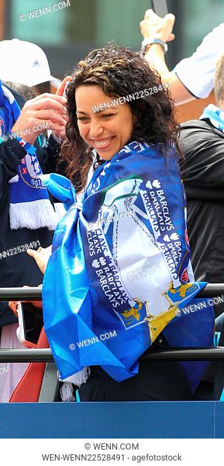 Chelsea Football Club players and staff take a victory parade on an open top bus after winning the Premier League Featuring: Dr Eva Caneiro Where: London