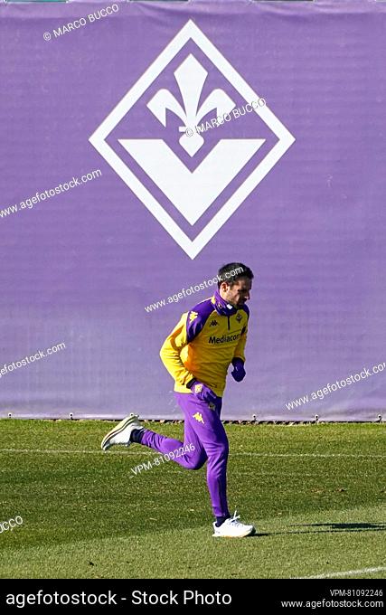 Fiorentina's Giacomo Bonaventura pictured during a training session of Belgian soccer team KRC Genk, on Wednesday 29 November 2023 in Firenze, Italy