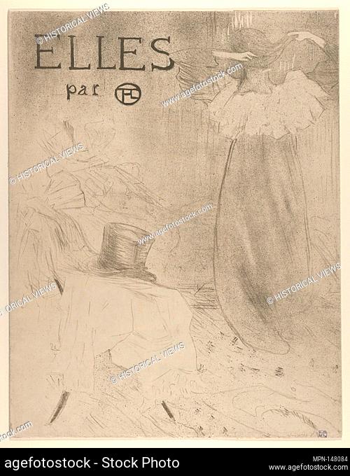 Elles (portfolio cover). Series/Portfolio: Elles, 1896; Artist: Henri de Toulouse-Lautrec (French, Albi 1864-1901 Saint-André-du-Bois); Publisher: Gustave...