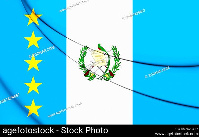 3D Presidential Standard of Guatemala. 3D Illustration
