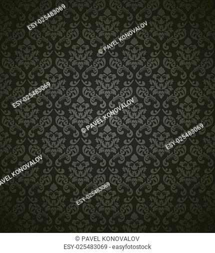 Damask seamless vector pattern. For easy making seamless pattern just drag all group into swatches bar, and use it for filling any contours