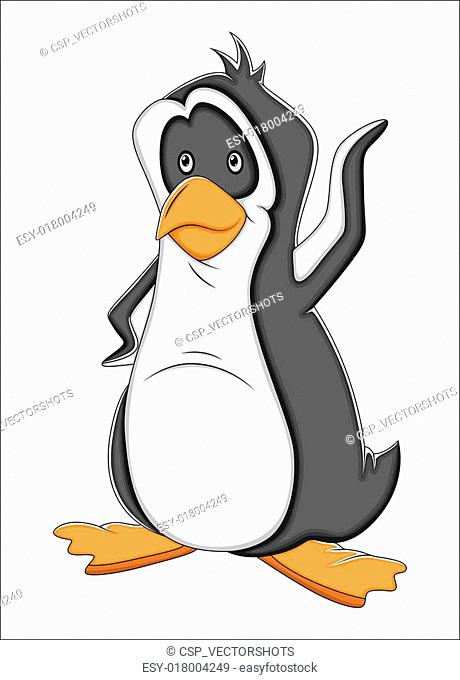 Happy Cartoon Penguin