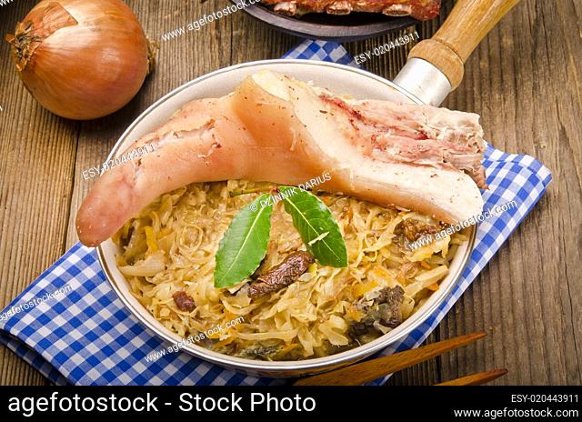 Sauerkraut with smoked meat