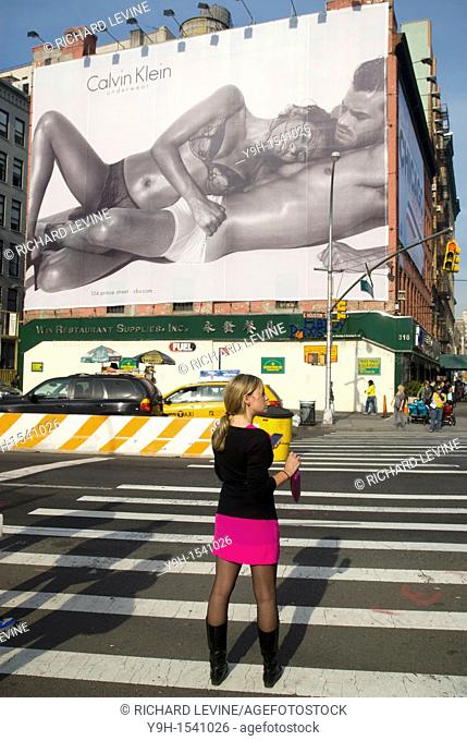 A Calvin Klein billboard in the Soho neighborhood of New York features the actress Eva Mendes Klein's advertisements use sex and provocative images to test...