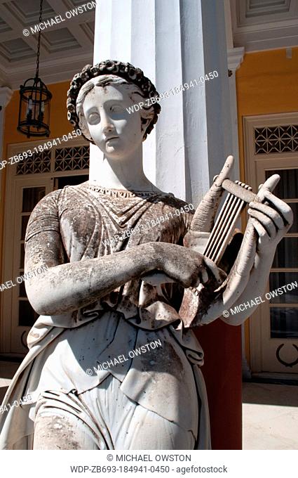 statue Achillion Palace Corfu Greece