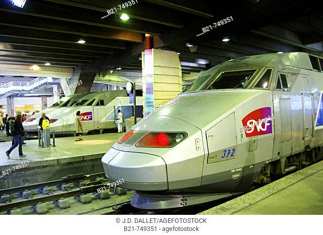 France. Paris. Gare de Montparnasse. TGV high speed trains