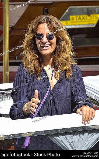 VENICE, ITALY - SEPTEMBER 01: Roberta Armani is seen arriving at the 78th Venice International Film Festival on September 01, 2021 in Venice, Italy