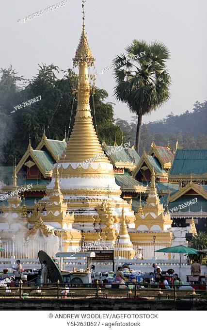 Wat Jong Klang gold chedi Mae Hong Son north Thailand