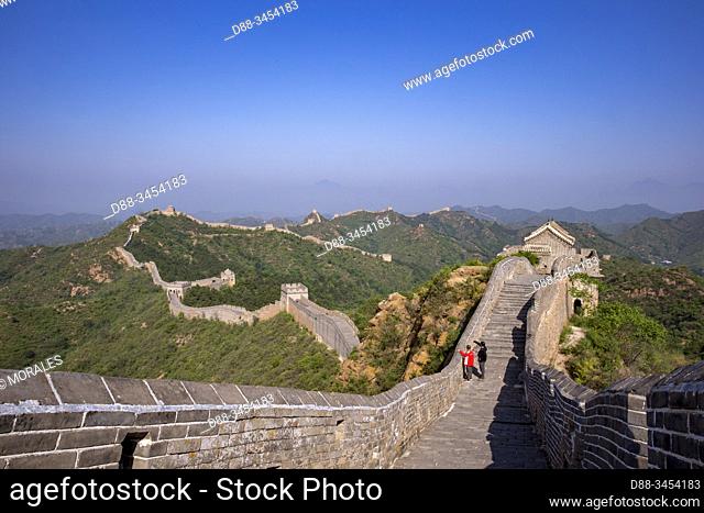 China, Hebei Province, the Great Wall of China between Jinshanling and Simatai built in 1570 during the Ming Dynasty, classified as World Heritage by UNESCO