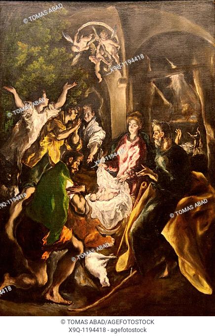 The Adoration of the Shepherds, ca  1610, by El Greco Domenikos Theotokopoulos Greek, 1541-1614, Oil on canvas, 56 7/8 x 39 7/8 in  144 5 x 101 3 cm