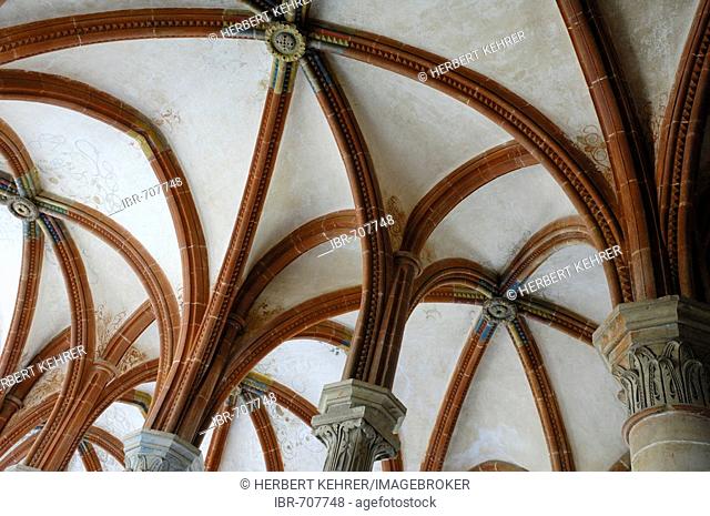 Vaulted ceiling of the Cistercian monastery in Maulbronn, Baden-Wuerttemberg, Germany, Europe