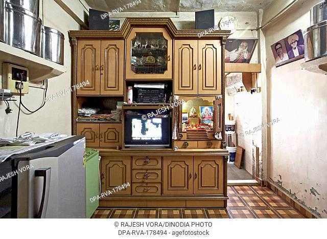 One Room House with Bathroom Textile mill Chawl Mumbai India Asia