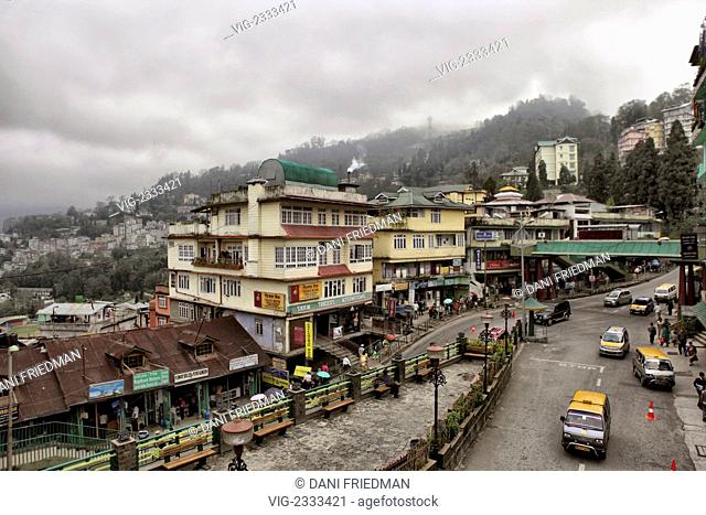 Mahatma Gandhi Road in Gangtok, Sikkim. - GANGTOK, SIKKIM, INDIA, 03/06/2010