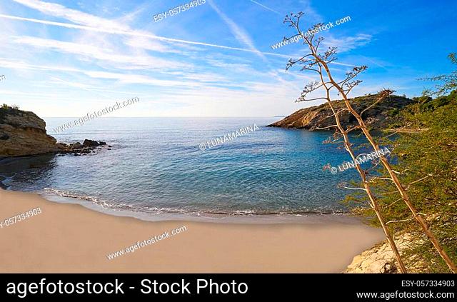 Campello of Alicante Cala Coveta Fuma beach in Spain at Costa Blanca