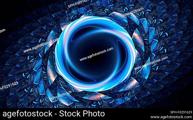 Artificial wormhole, abstract illustration