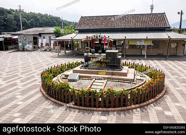 Nantou, Jiji, Taiwan - October 7th, 2019: Jiji train station, the famous landmark with traditional wooden old buildings