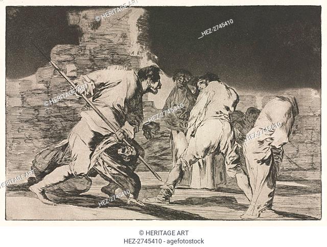 The Proverbs: The Folly of Fury, 1864. Creator: Francisco de Goya (Spanish, 1746-1828)