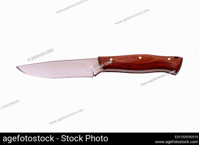 Handmade knife isolated on a white background