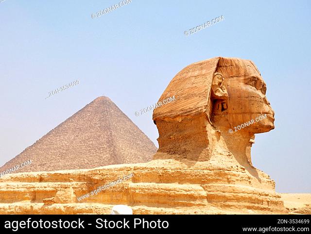 Famous site of Sphinx in Cairo, Egypt